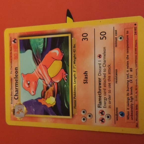 Pokemon 1995 Charmeleon 1990s Base Set - Picture 2 of 5
